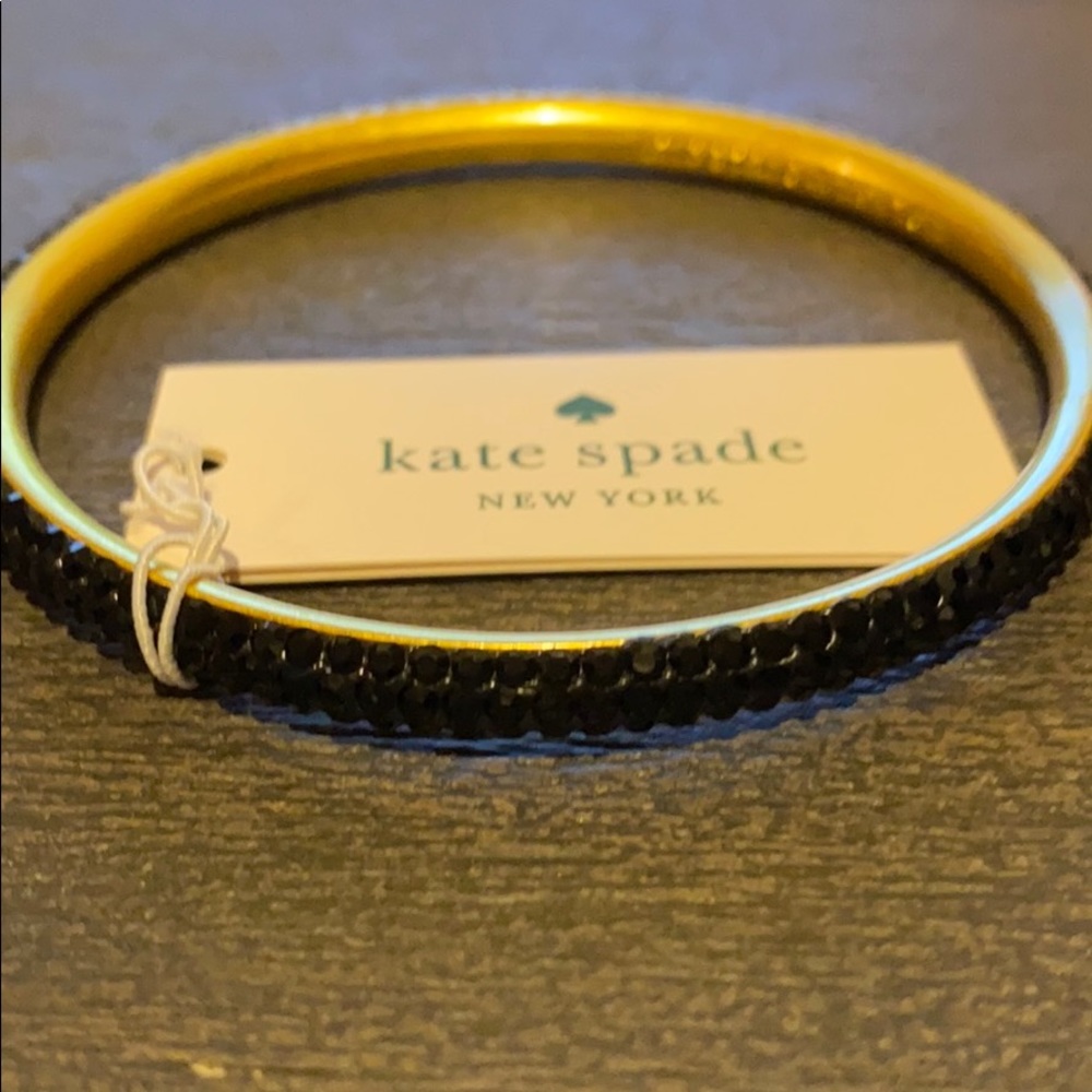 Kate spade bangle with black rhinestones